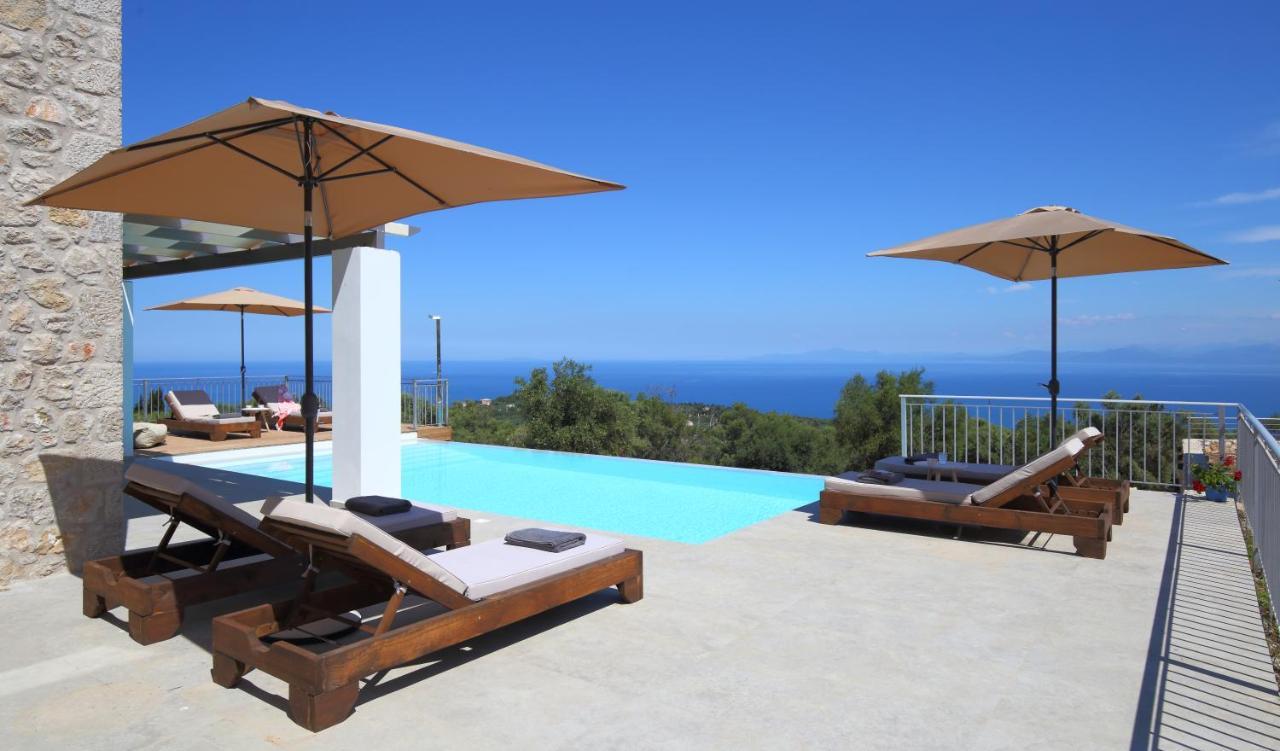 Tsakmakis Villas Luxury- Panoramic Sea View - Lefkada Tsoukaládhes Dış mekan fotoğraf