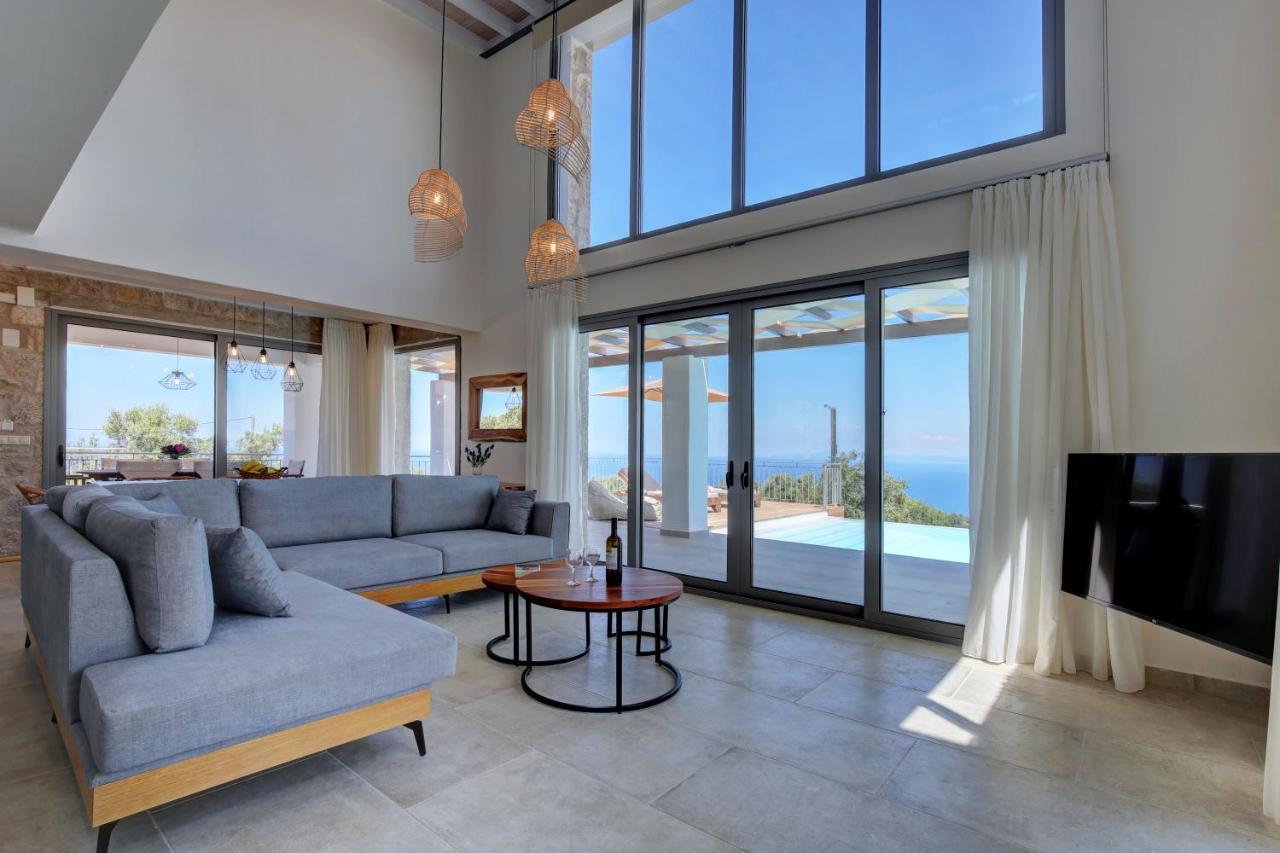 Tsakmakis Villas Luxury- Panoramic Sea View - Lefkada Tsoukaládhes Dış mekan fotoğraf