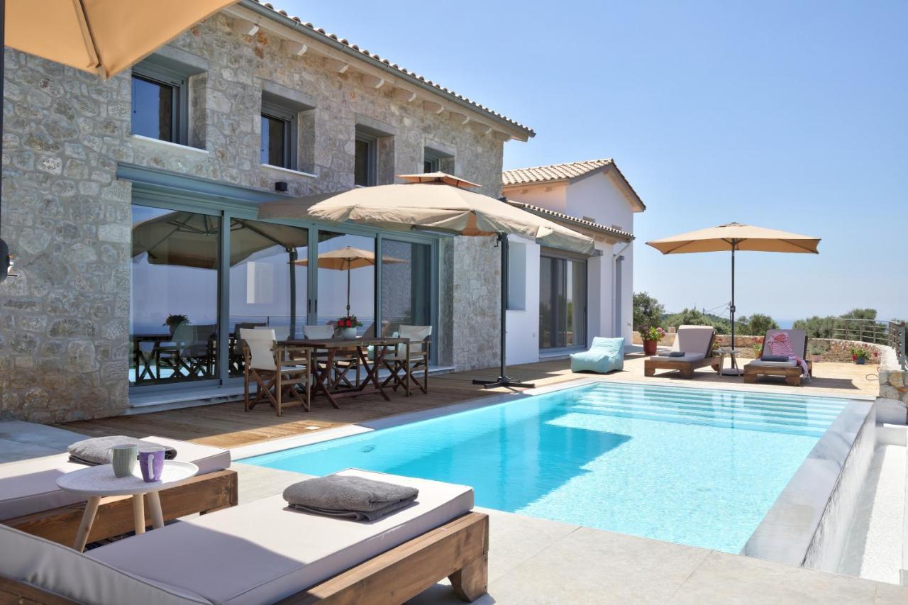Tsakmakis Villas Luxury- Panoramic Sea View - Lefkada Tsoukaládhes Dış mekan fotoğraf