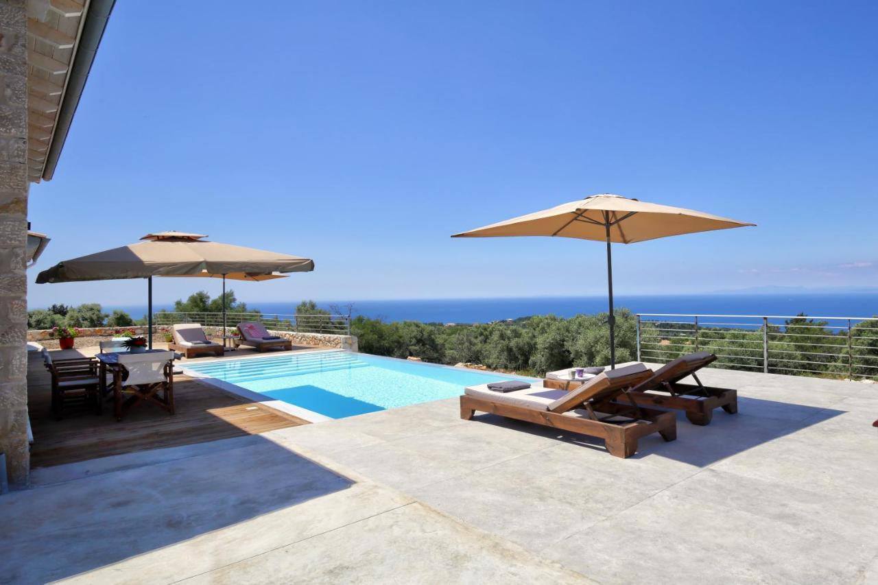 Tsakmakis Villas Luxury- Panoramic Sea View - Lefkada Tsoukaládhes Dış mekan fotoğraf