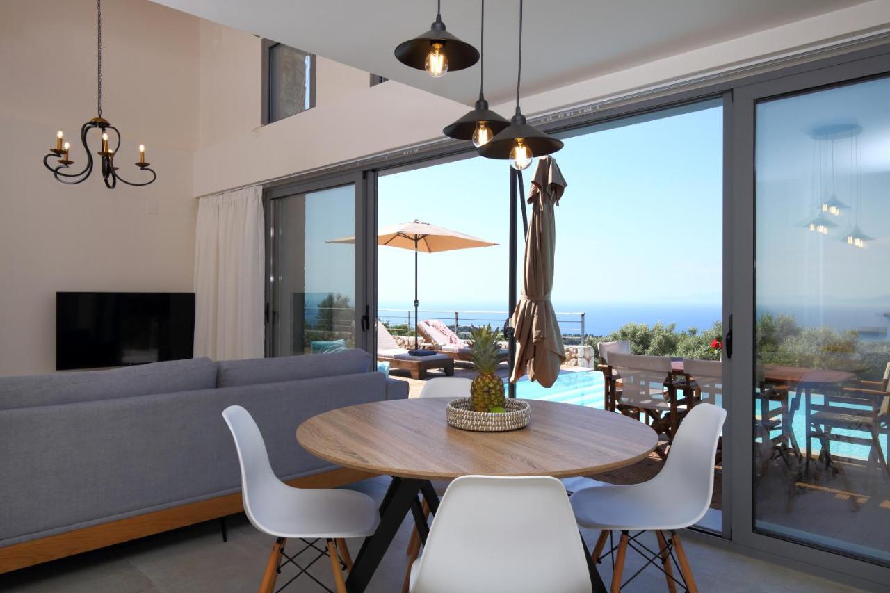 Tsakmakis Villas Luxury- Panoramic Sea View - Lefkada Tsoukaládhes Dış mekan fotoğraf