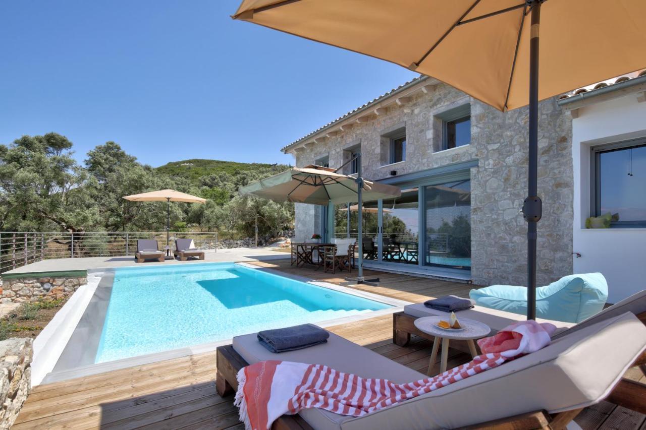 Tsakmakis Villas Luxury- Panoramic Sea View - Lefkada Tsoukaládhes Dış mekan fotoğraf