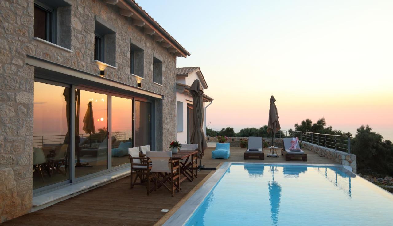 Tsakmakis Villas Luxury- Panoramic Sea View - Lefkada Tsoukaládhes Dış mekan fotoğraf
