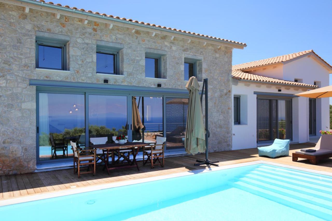Tsakmakis Villas Luxury- Panoramic Sea View - Lefkada Tsoukaládhes Dış mekan fotoğraf
