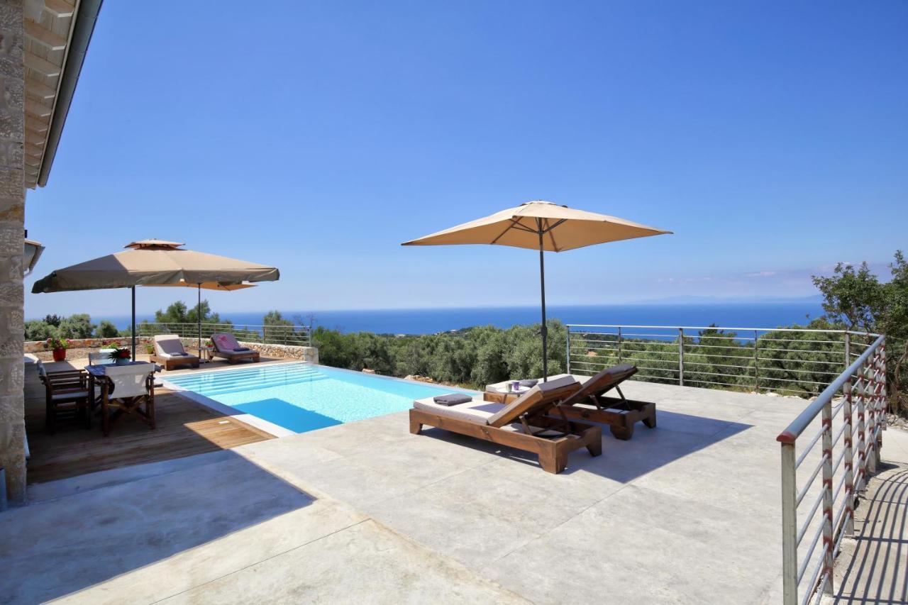 Tsakmakis Villas Luxury- Panoramic Sea View - Lefkada Tsoukaládhes Dış mekan fotoğraf