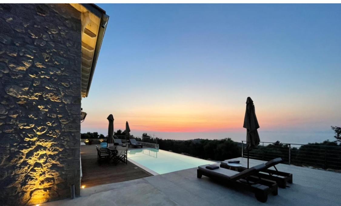 Tsakmakis Villas Luxury- Panoramic Sea View - Lefkada Tsoukaládhes Dış mekan fotoğraf