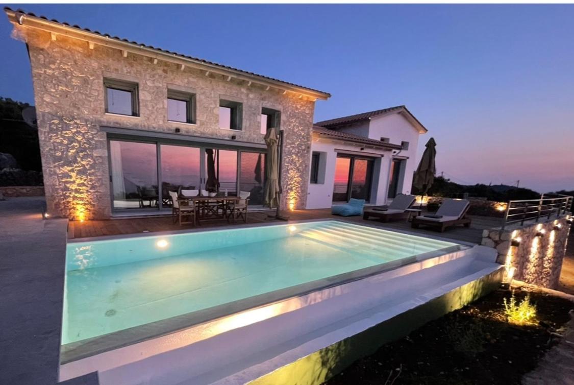 Tsakmakis Villas Luxury- Panoramic Sea View - Lefkada Tsoukaládhes Dış mekan fotoğraf